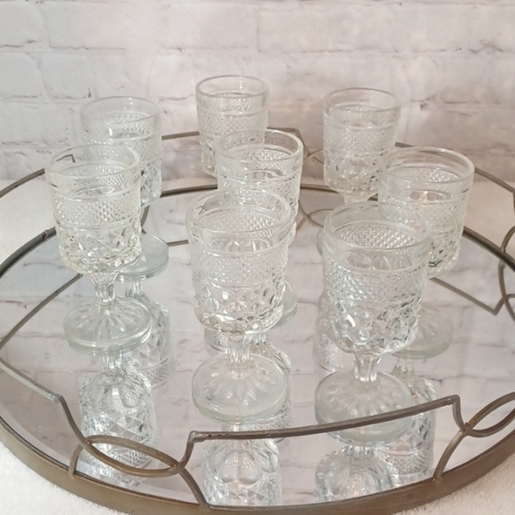 Anchor Hocking Clear Vintage Water Goblet Glasses 8 - Picture 6 of 7